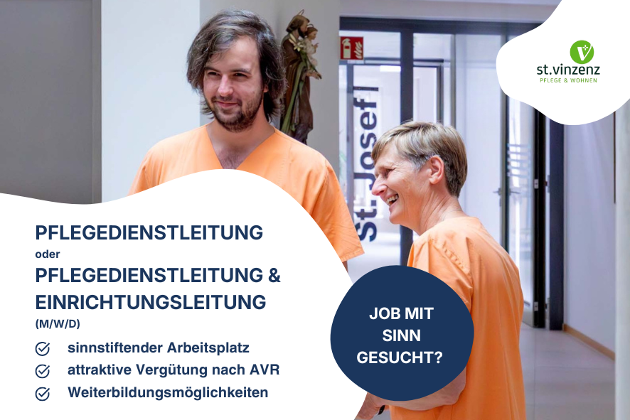 Stellenanzeige: Pflegedienstleitung oder Pflegedienstleitung & Einrichtungsleitung in Vollzeit